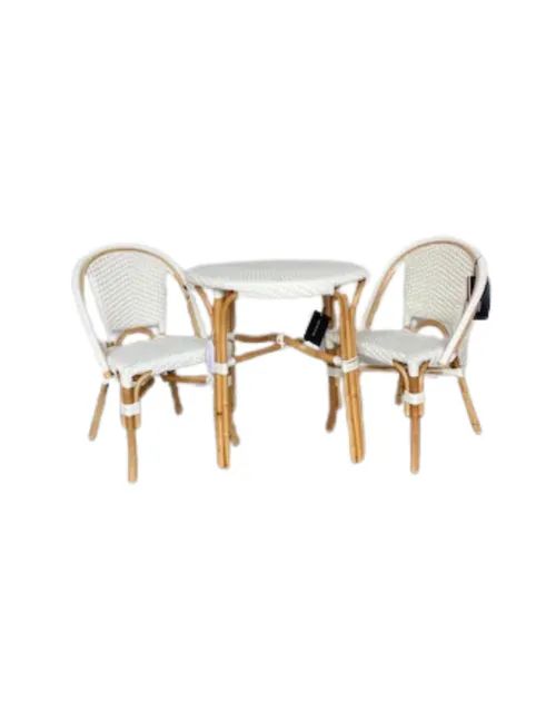3 Piece White Outdoor Set