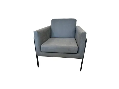 Narrow Arm Slate Gray Accent Chair