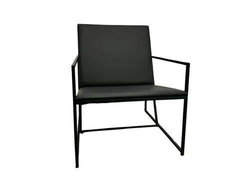 Thin Black Metal Accent Chair