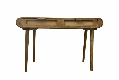 Mango Wood Desk/Console Gold Drawer Pulls