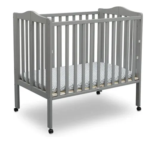 Dream On Me 2-in-1 Lightweight Folding Mini Crib w/Mattress
