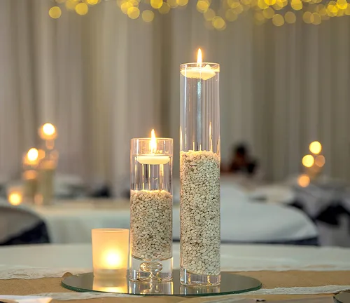 Long Glass Jar for Centerpiece