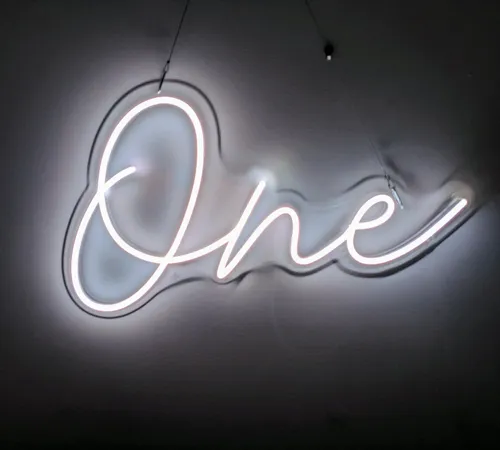 Neon Sign One Letter