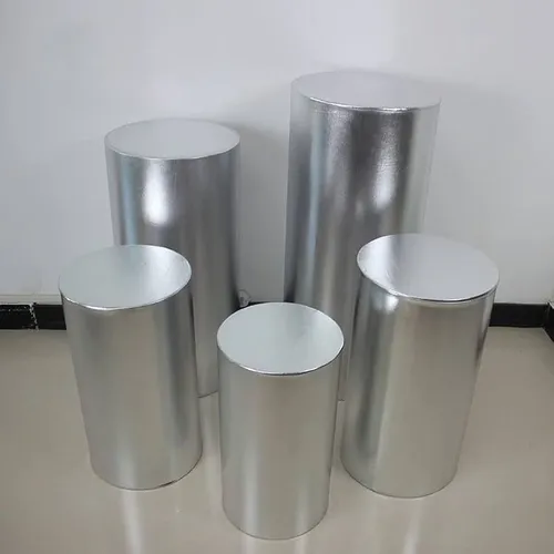 Cylinder Cake Stand Silver