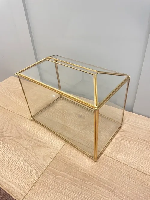 Gold Glass Card Box